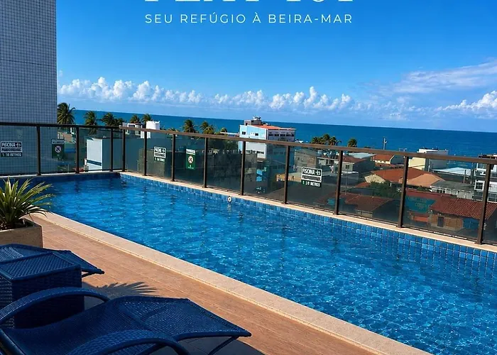 Flat com Rooftop à 100metros das Piscinas Naturais Pôrto das Galinhas